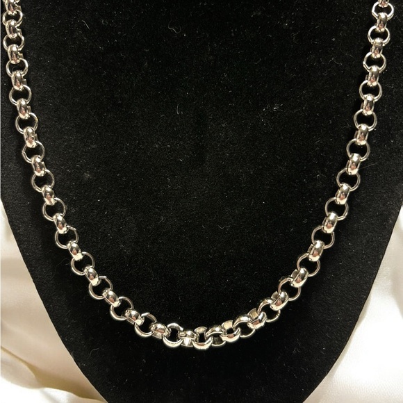 Whiting & Davis Silver Tone Linked Chain Necklace 25” - Picture 2 of 7